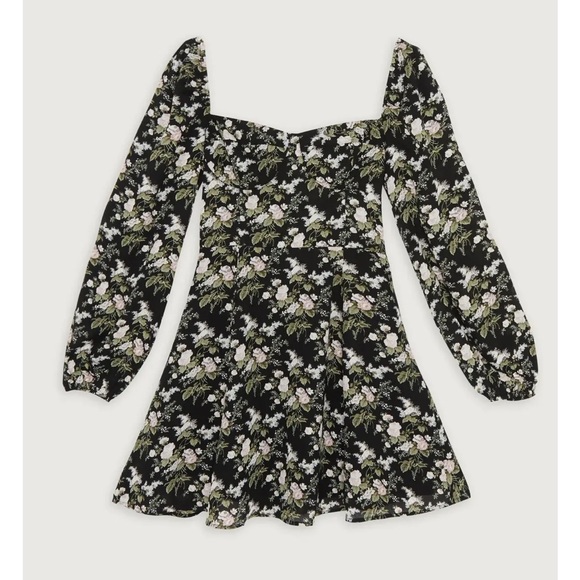 OAK + FORT Dresses & Skirts - NWT OAK + FORT square neck mini dress in black floral